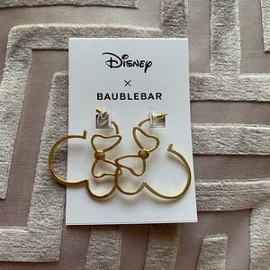 BaubleBar Gold Minnie Mouse Earrings